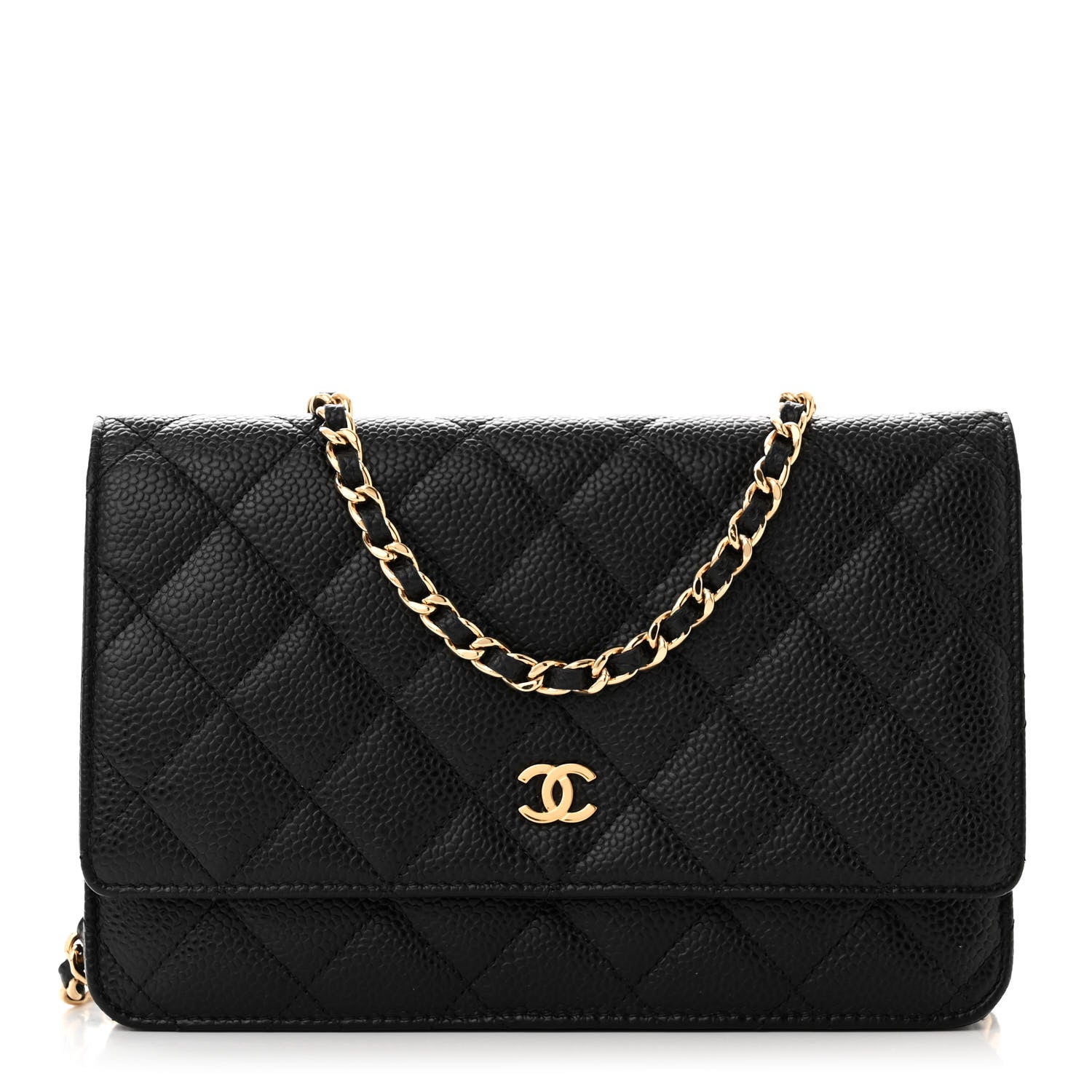 Chanel Caviar Quilted Wallet on Chain WOC Black 1 of 12