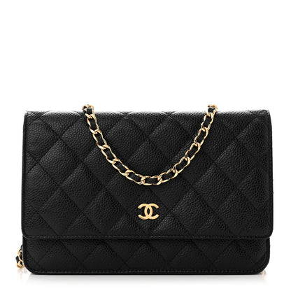 Chanel Caviar Quilted Wallet on Chain WOC Black 1 of 12