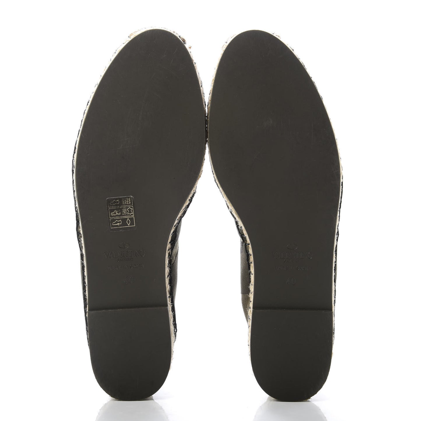 Canvas Camouflage Espadrille Flats 40 Army Green