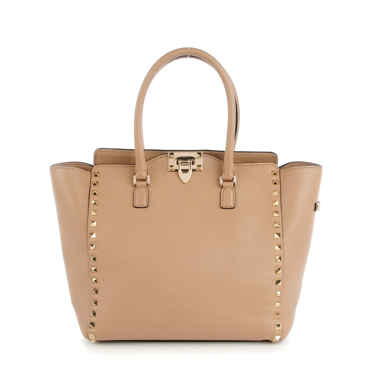 Vitello Rockstud Double Handle Tote Alpaca