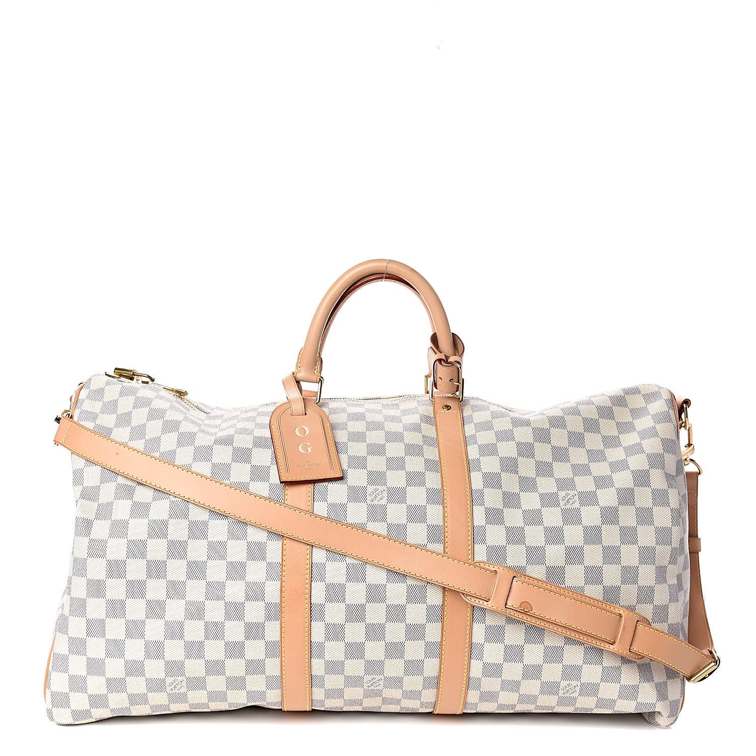 Louis Vuitton Damier Azur Keepall Bandouliere 55 1 of 14