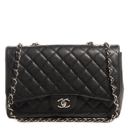Chanel Caviar Jumbo Single Flap Black 1 of 8