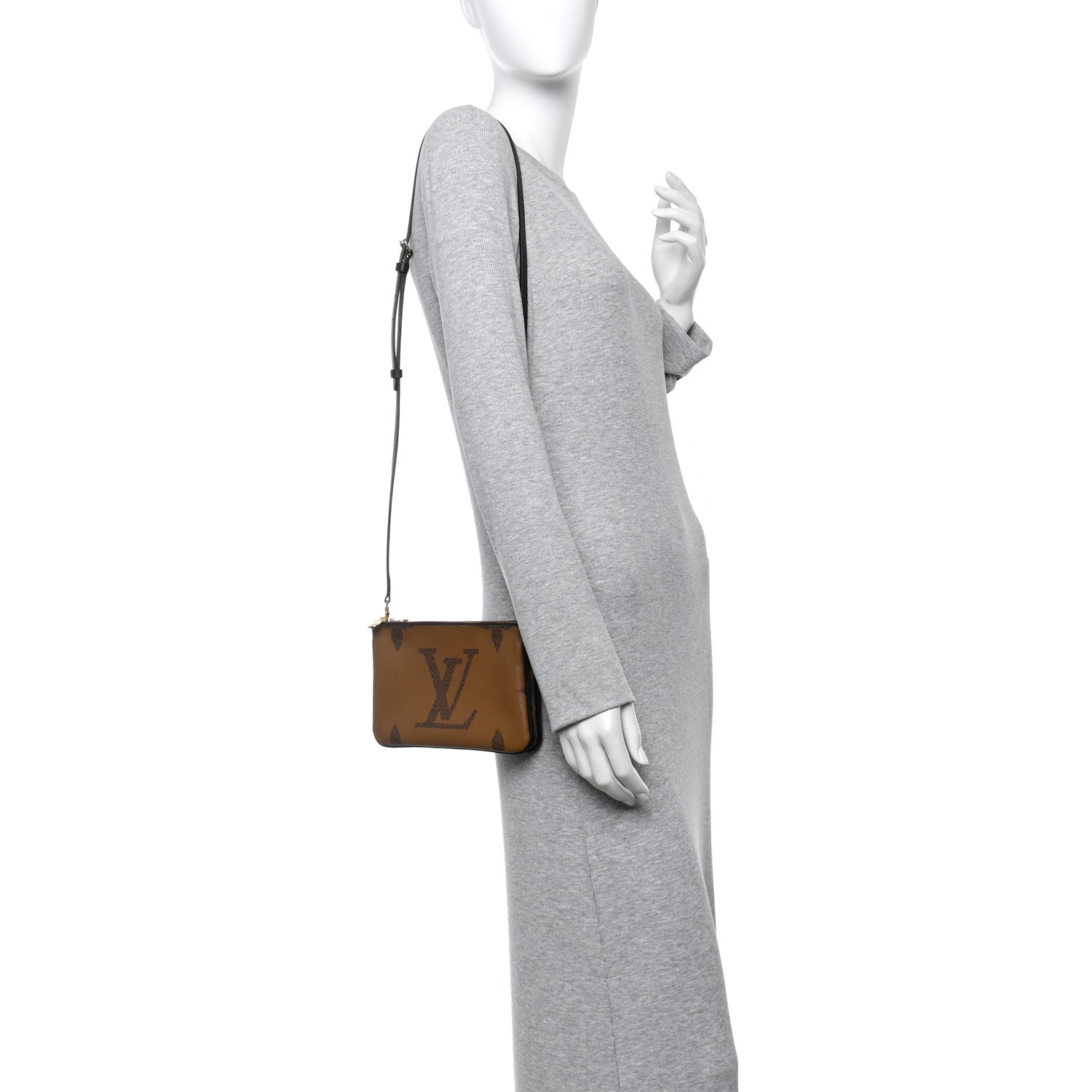 Louis Vuitton Reverse Monogram Giant Double Zip Pochette 2 of 10