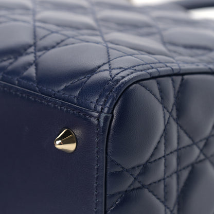 Christian Dior Lambskin Cannage Medium Lady Dior Blue 10 of 11