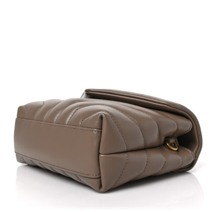 Saint Laurent Calfskin Y Quilted Monogram Toy Loulou Crossbody Bag Taupe 8 of 8