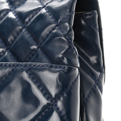 Chanel Vinyl Quilted In The Business Flap Bag Navy Blue 18 of 20