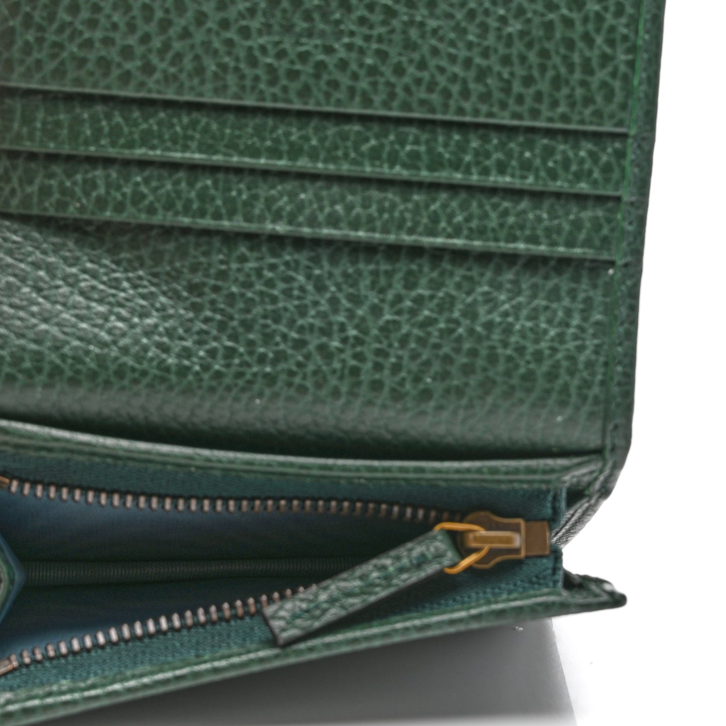 Calfskin Garden Bat Card Case Dark Green