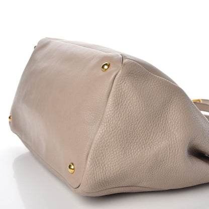 Prada Vitello Daino East West Tote Pomice 12 of 13