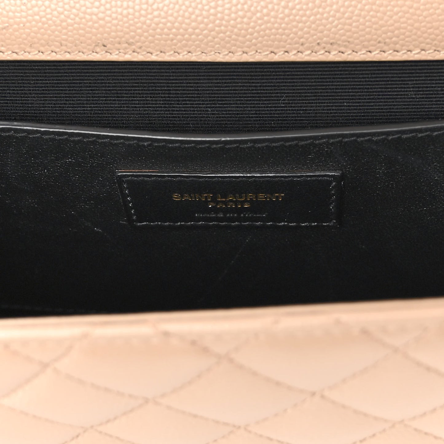 Grain De Poudre Textured Mixed Matelasse Medium Triquilt Monogram Satchel Dark Beige
