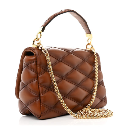 Louis Vuitton Lambskin Malletage Top Handle GO-14 MM Toast Tan 4 of 12
