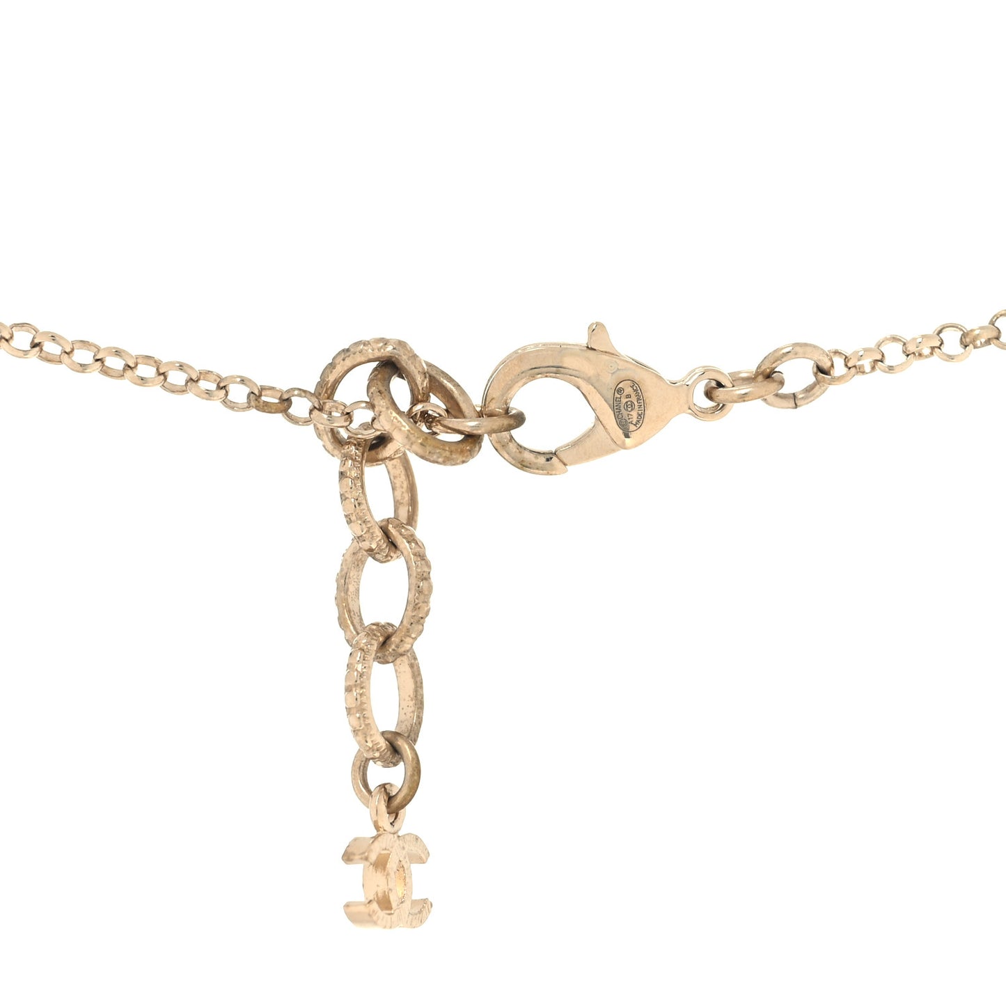 Crystal CC Pendant Necklace Gold
