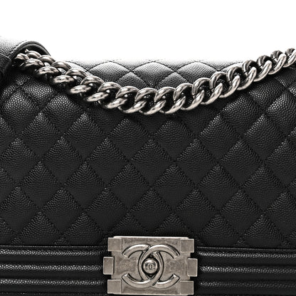 Chanel Caviar Quilted Medium Boy Flap Black 8 of 10