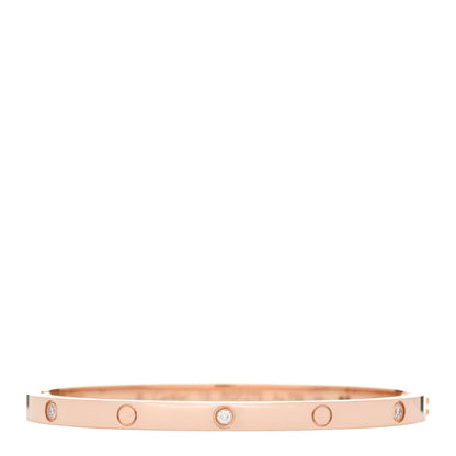 Cartier 18K Pink Gold 6 Diamond Small LOVE Bracelet 15 1 of 5