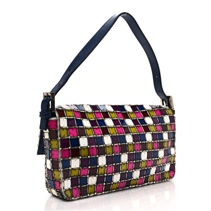 Fendi Calfskin Plexiglass Mosaic Baguette Multicolor 2 of 6