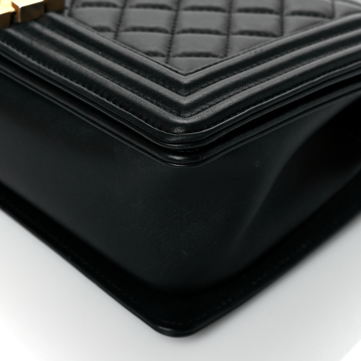 Chanel Calfskin Medium Boy Logo Top Handle Flap Black 10 of 11