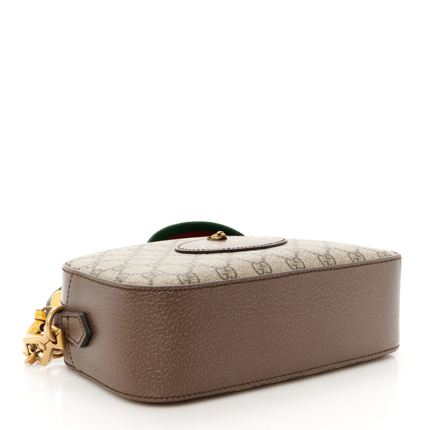 Gucci GG Supreme Monogram Web Neo Vintage Shoulder Bag Beige New Acero Crop 4 of 11