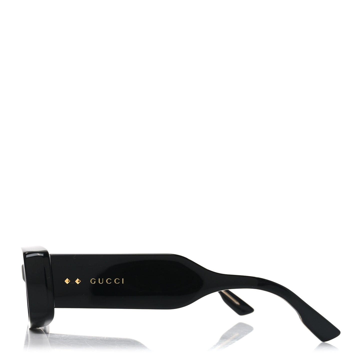 Acetate Rectangle Frame Sunglasses GG1528S Black