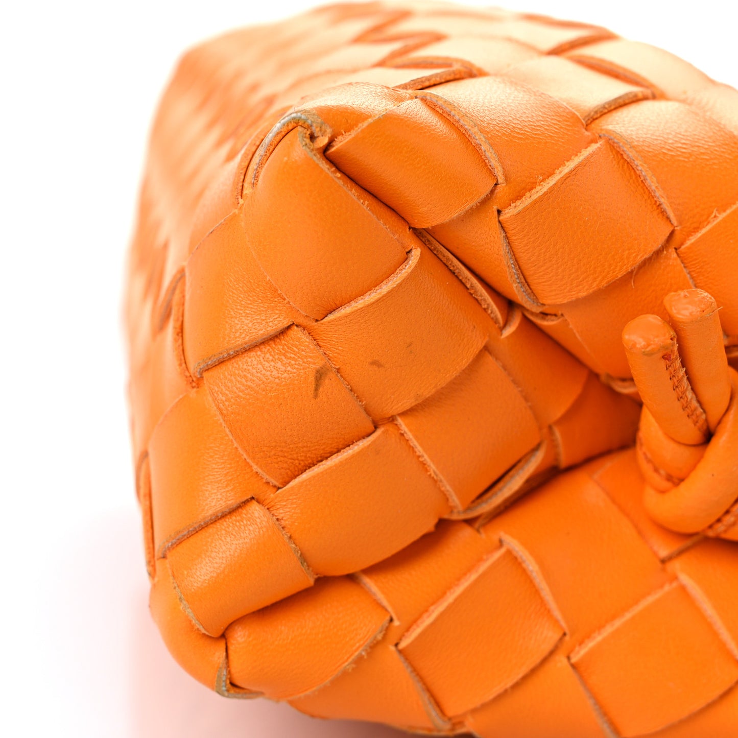 Nappa Intrecciato Small Loop Camera Bag Tangerine