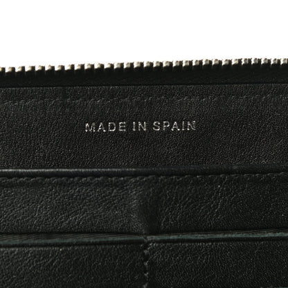 Chanel Striated Patent Zip Around Wallet Black 7 of 13