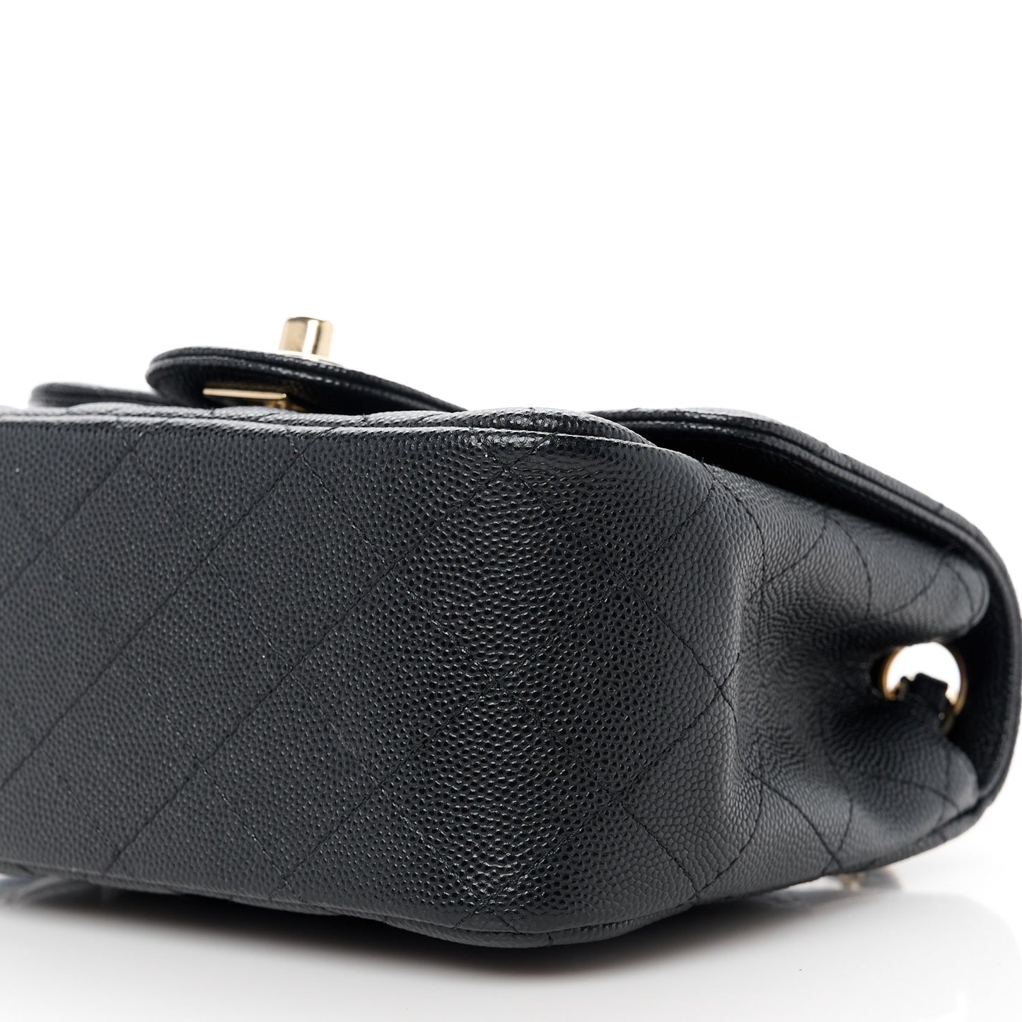 Caviar Quilted Mini Square Flap Black