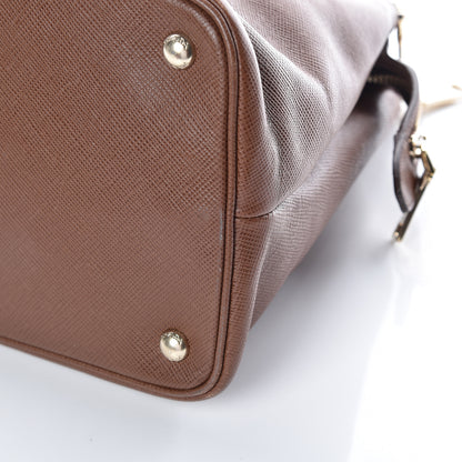 Prada Saffiano Cuir Top Handle Dome Tote Palissandro 17 of 19