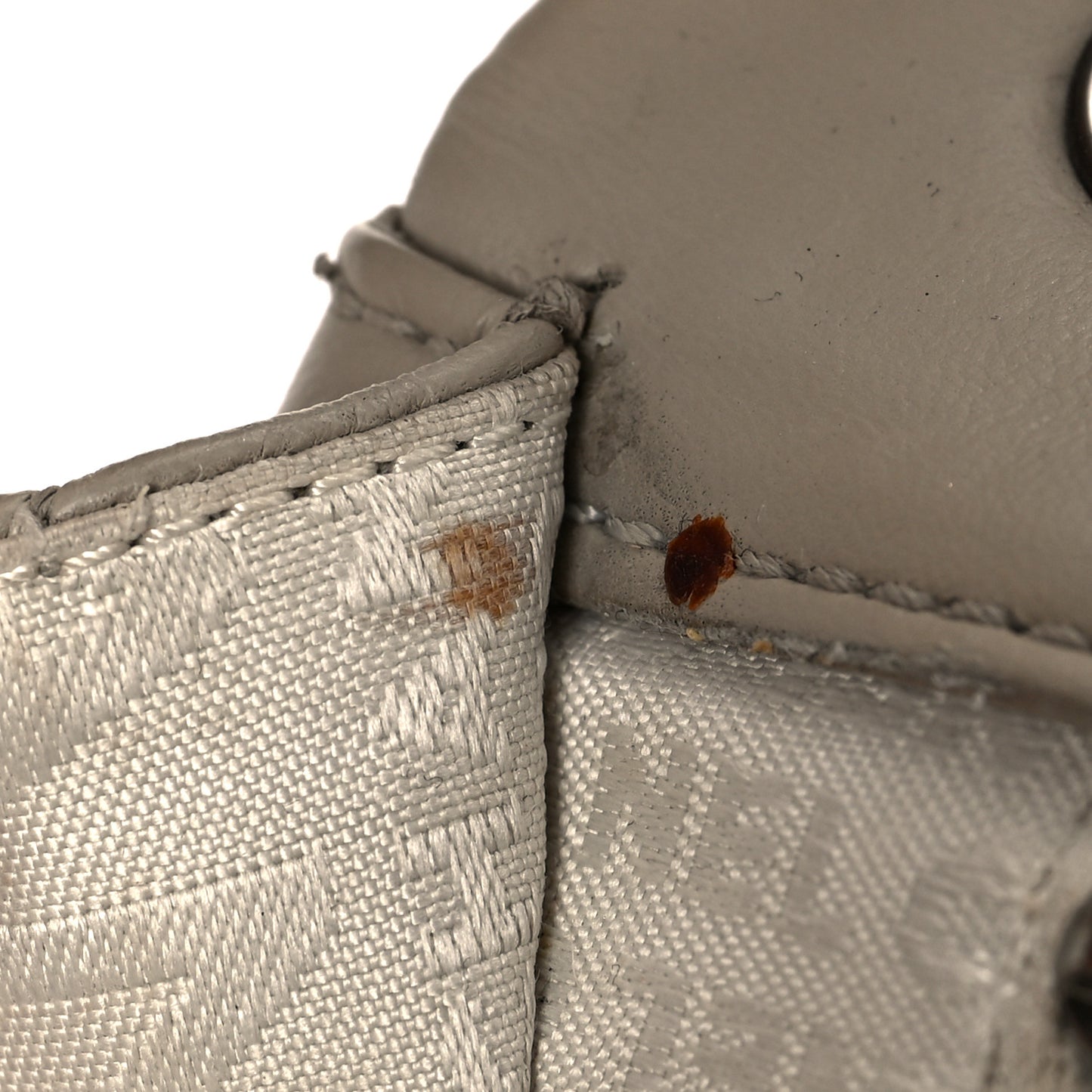 Lambskin East West Chocolate Bar Chain Flap Grey