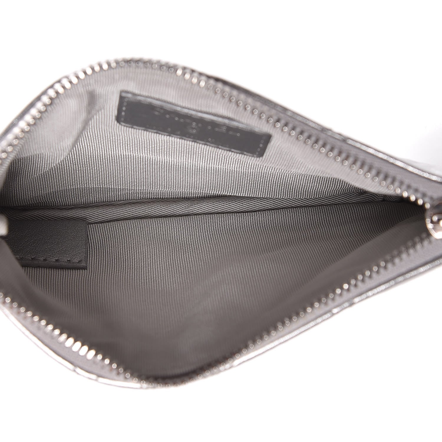 Chanel Metallic Calfskin Quilted Small Cosmo Cosmetic Case Silver 5 of 8