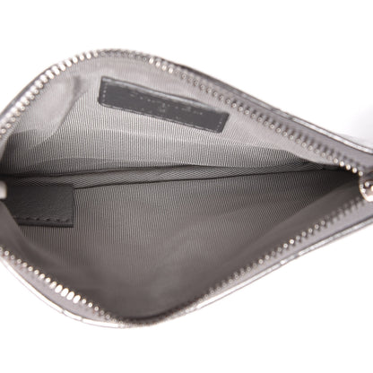 Chanel Metallic Calfskin Quilted Small Cosmo Cosmetic Case Silver 5 of 8
