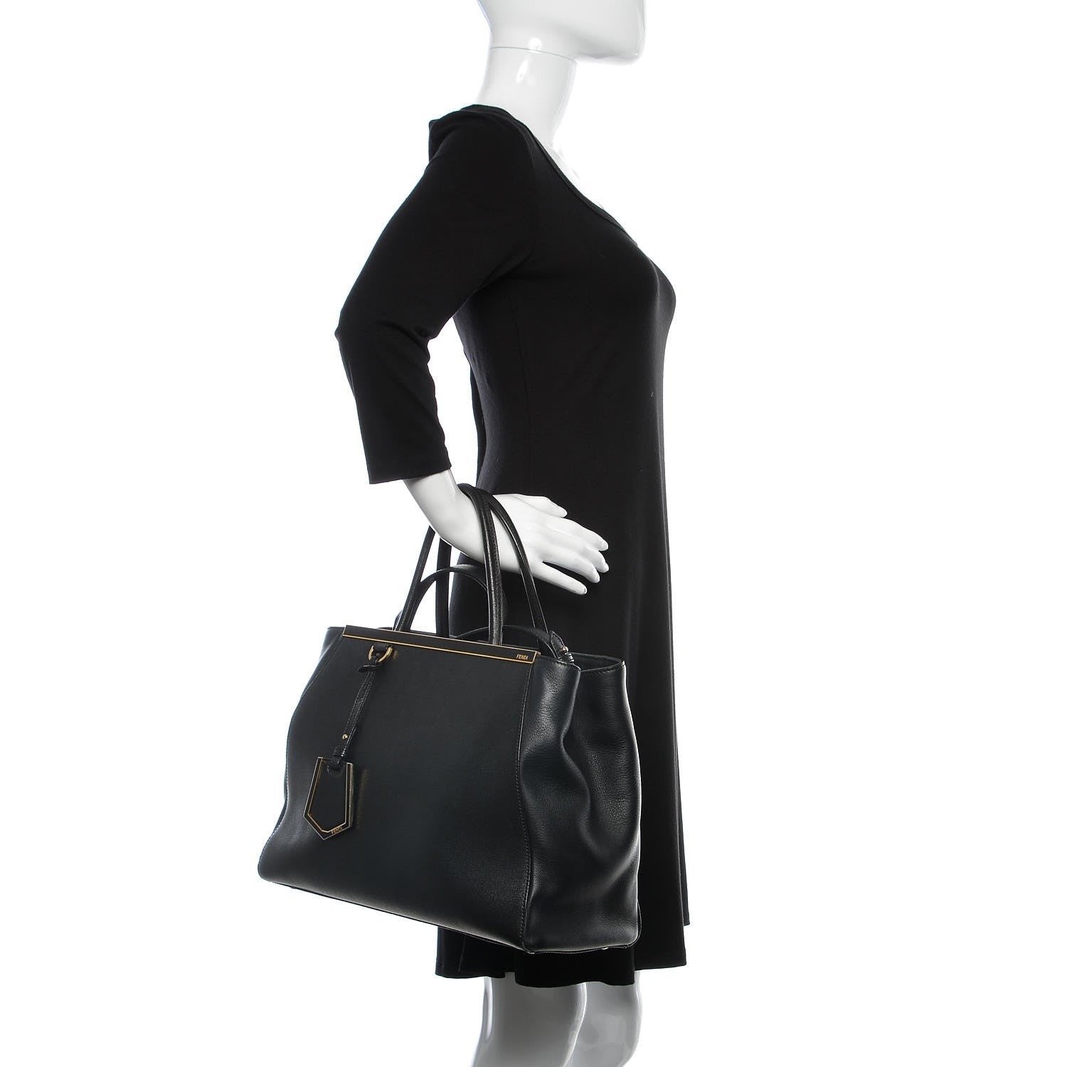 Fendi Vitello Elite Regular 2Jours Tote Black 3 of 10