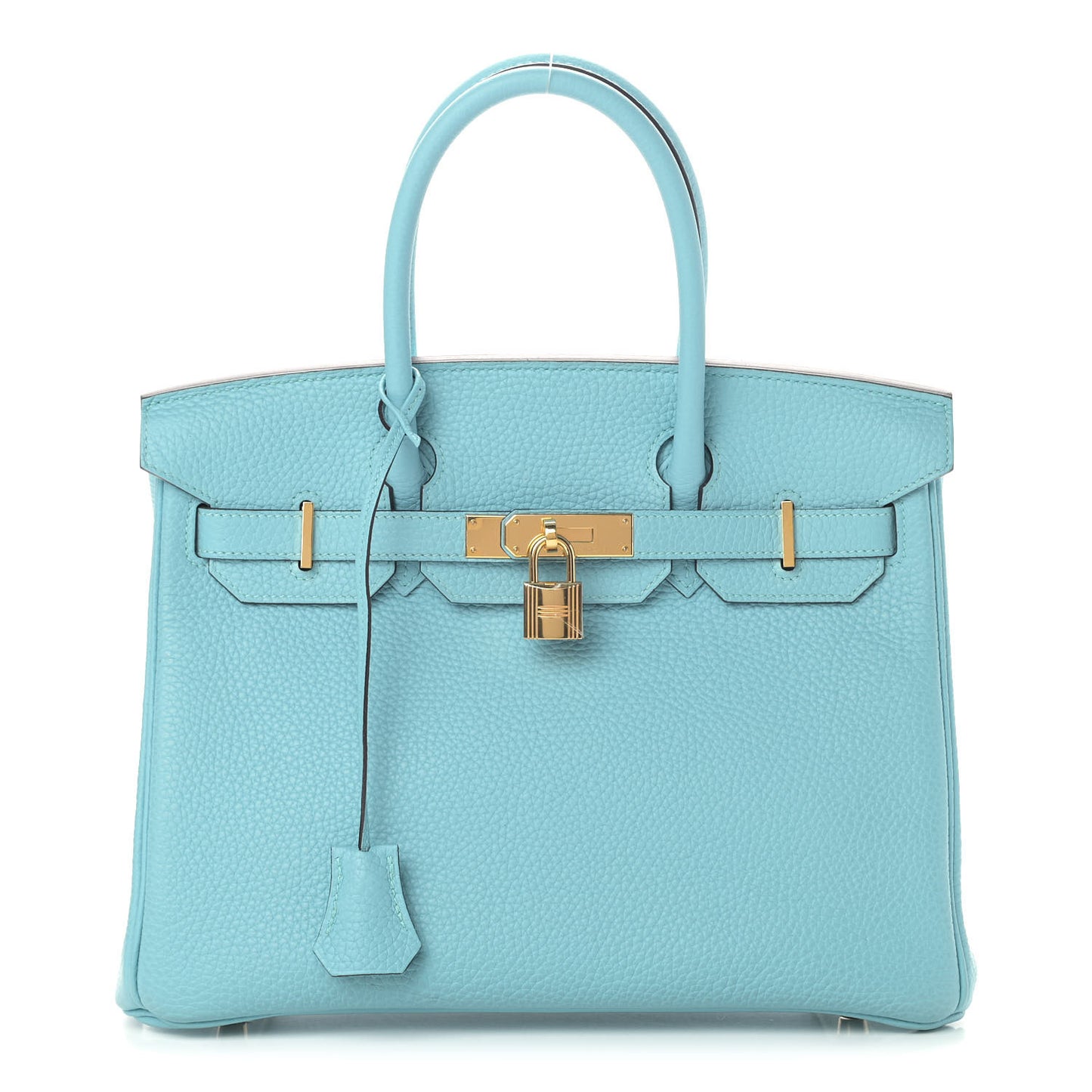 Taurillon Clemence Birkin 30 Bleu Atoll
