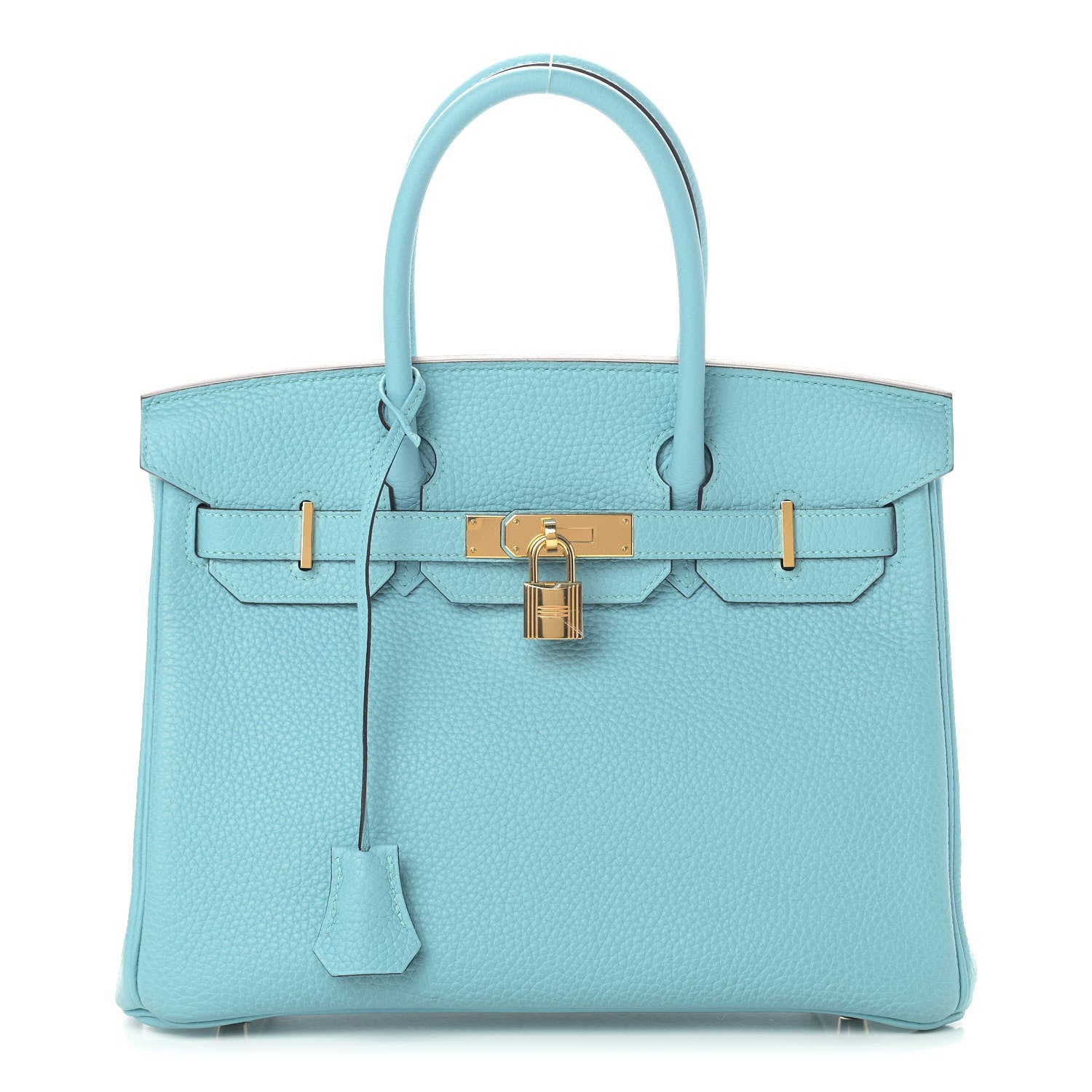 Hermes Taurillon Clemence Birkin 30 Bleu Atoll 1 of 12