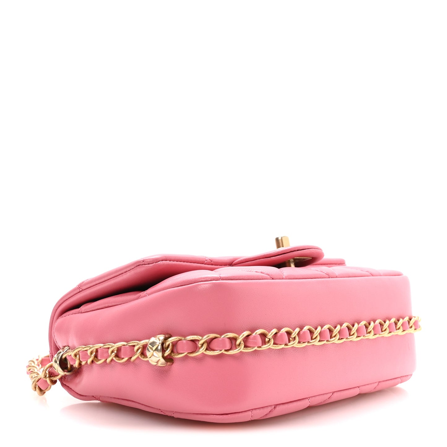 Lambskin Quilted CC Small Dynasty Flap Pink
