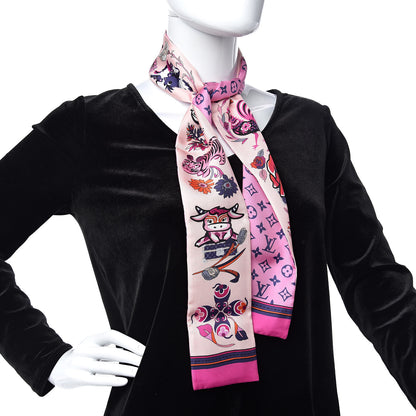 Louis Vuitton Silk Monogram Superstition Bandeau Rose 2 of 6