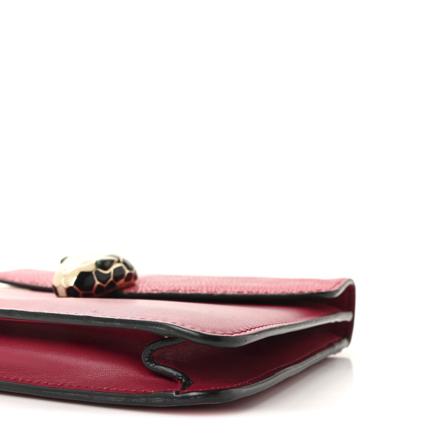 Bulgari Calfskin Galuchat Serpenti Forever Crossbody Bag Dark Pink 9 of 9