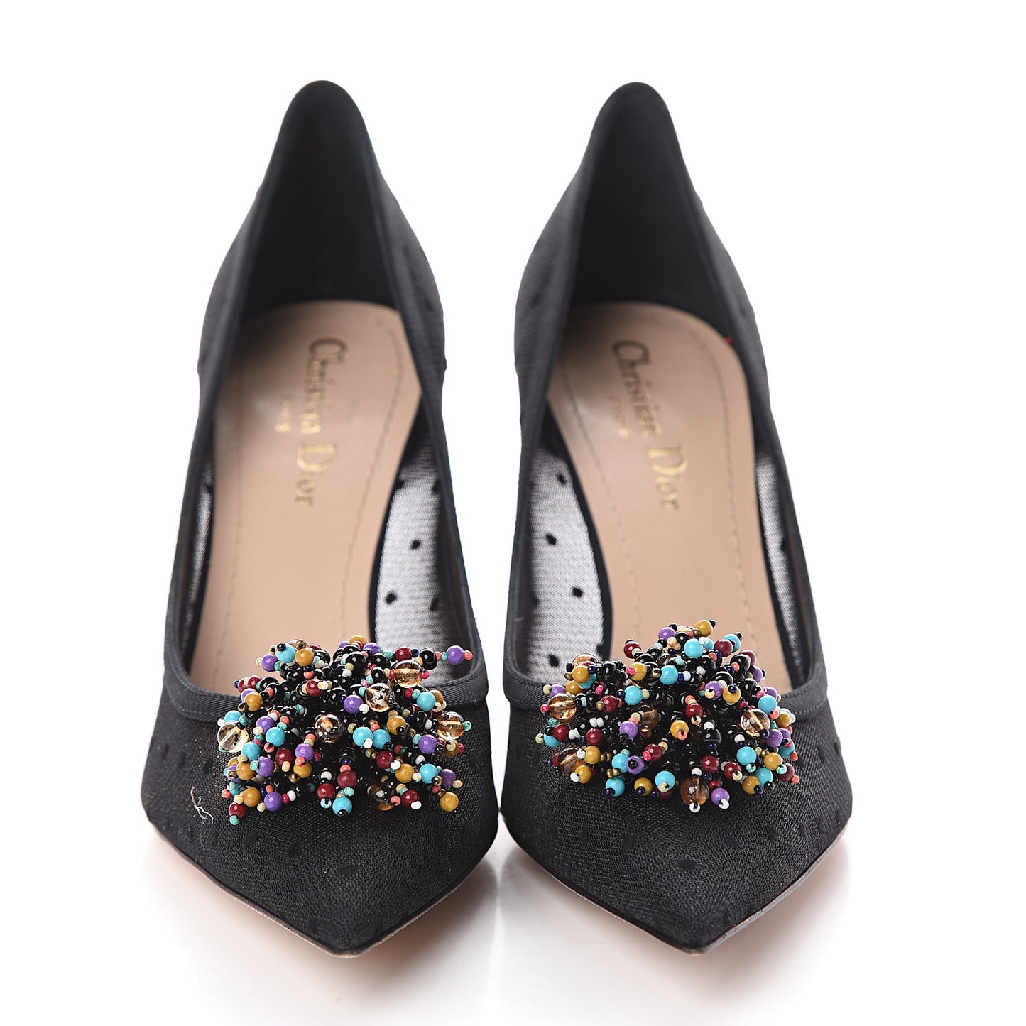 Grosgrain Plumetis Dior Blossom Pumps 38.5 Black