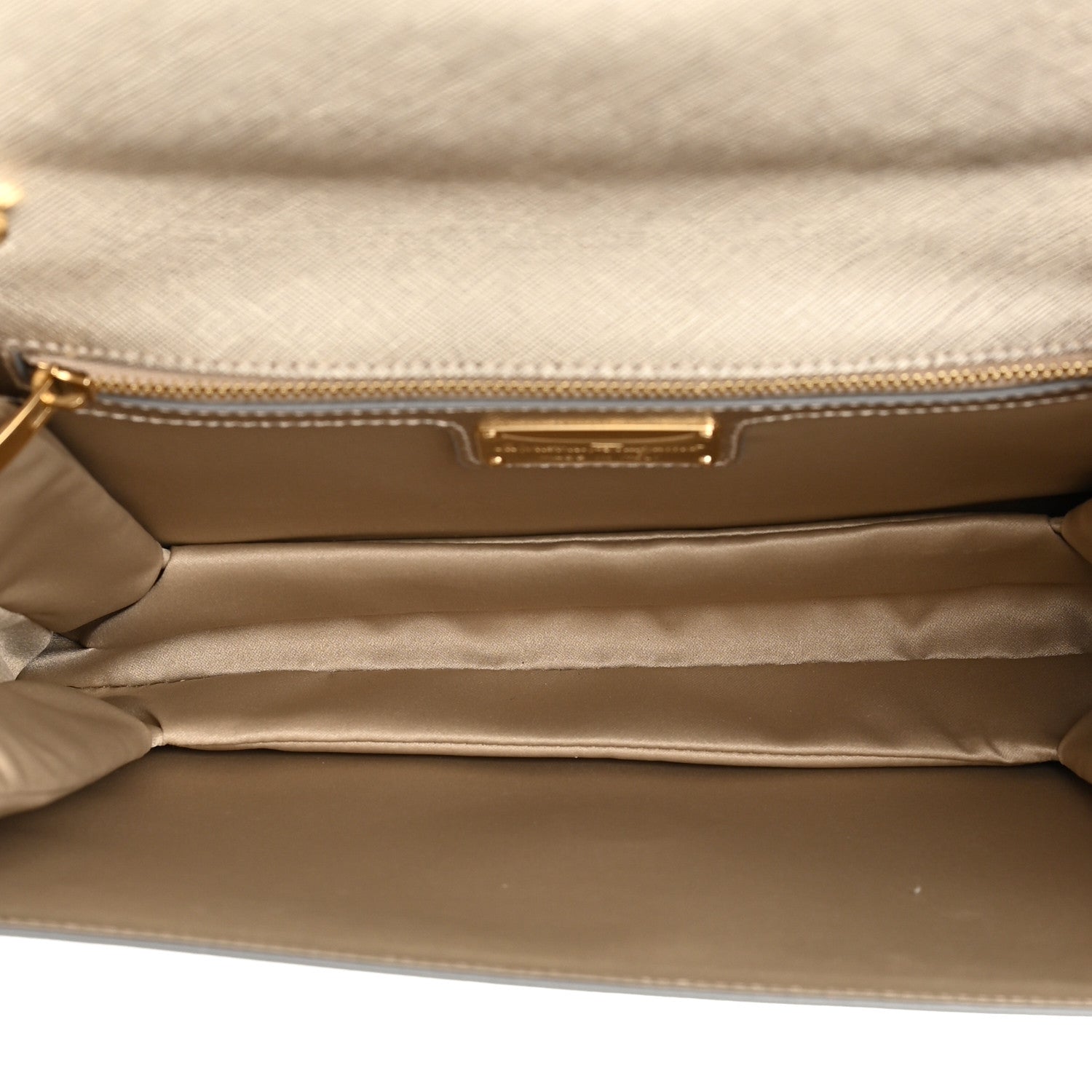 Salvatore Ferragamo Metallic Hammered Calfskin Vara Bow Chain Flap Crossbody Silver Gold 9 of 23