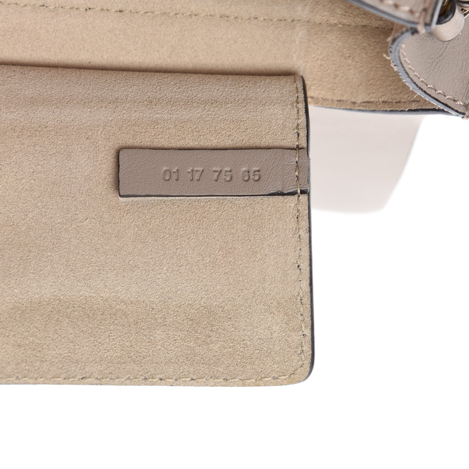 Chloe Suede Calfskin Mini Faye Shoulder Bag Motty Grey 9 of 10