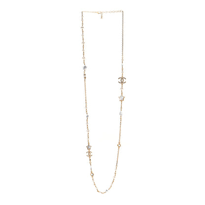 Chanel Pearl CC Star Long Necklace Gold 3 of 6