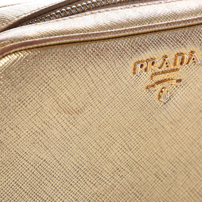 Prada Metallic Saffiano Mini Camera Crossbody Platino 9 of 17