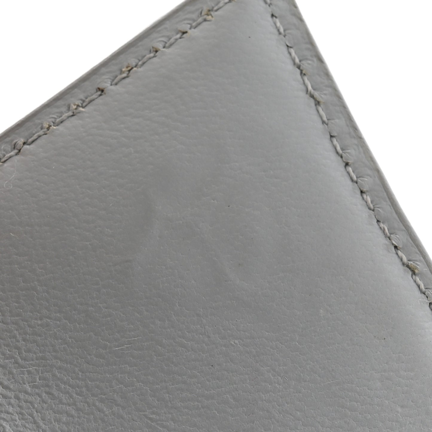 Shiny Metallic Calfskin Crocodile Embossed Hourglass Chain Bag Ash Blue