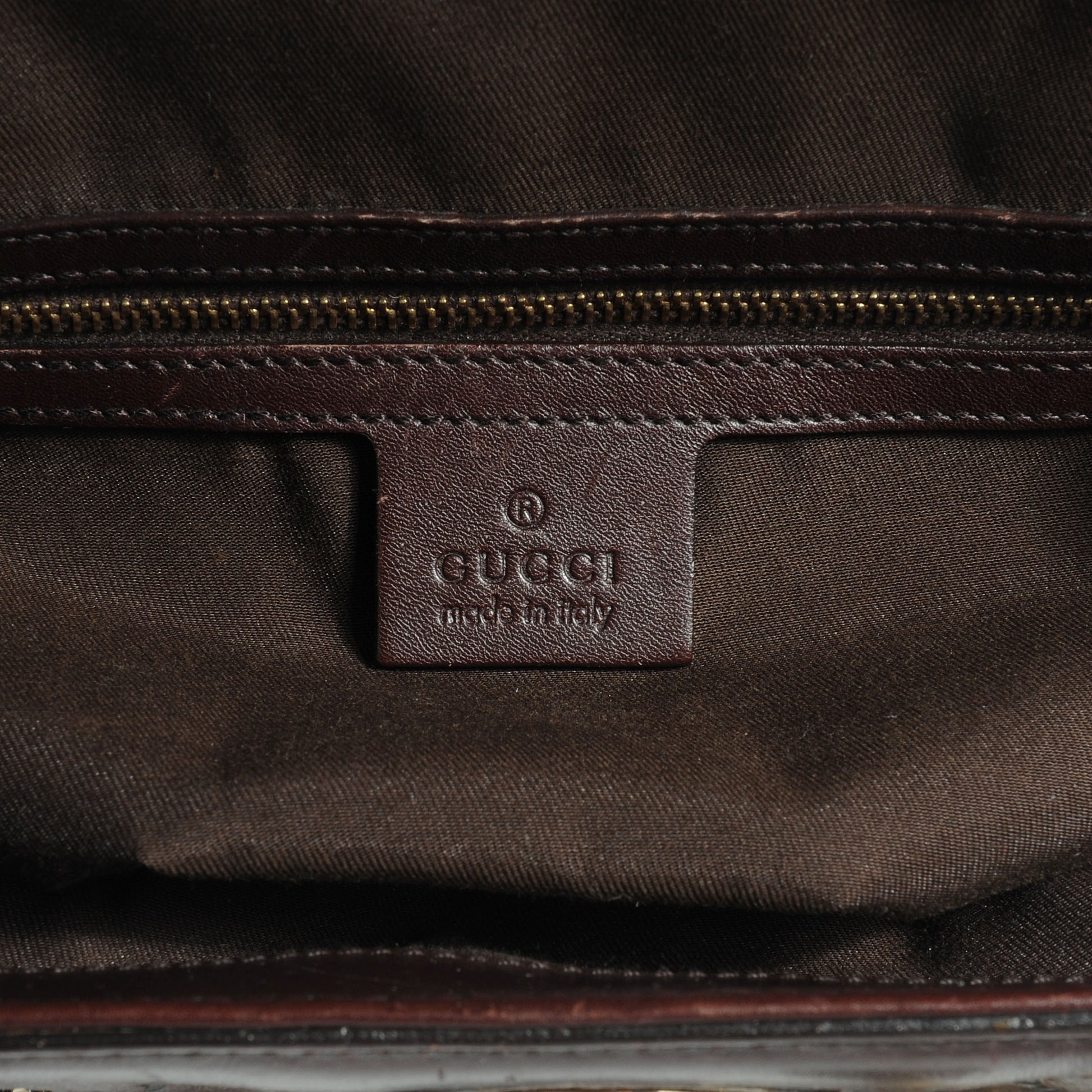 Gucci Guccissima Treasure Boston Dark Brown 6 of 7