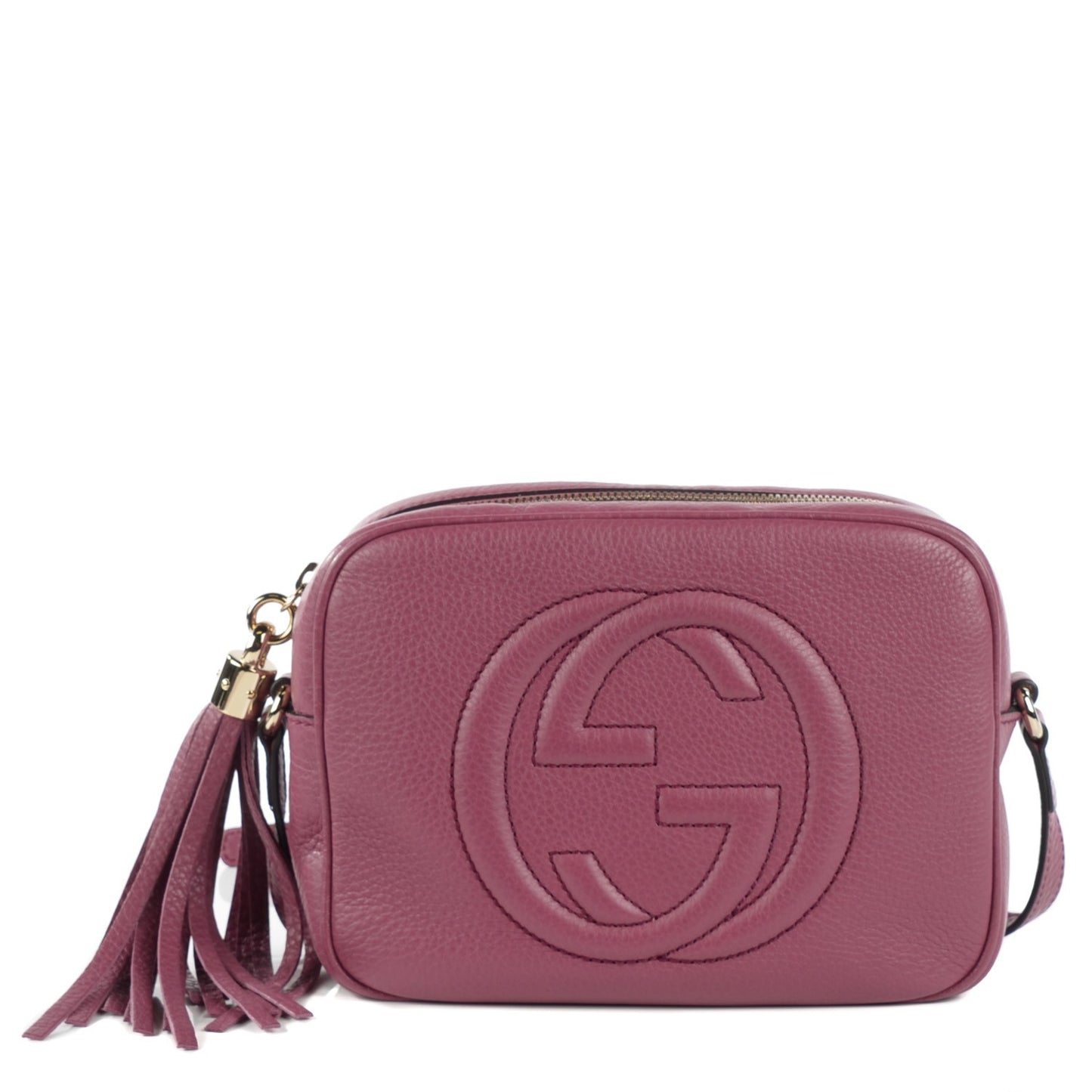 Pebbled Calfskin Small Soho Disco Bag Peonia Flower