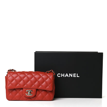 Chanel Lambskin Quilted Mini Rectangular Flap Brown 12 of 12