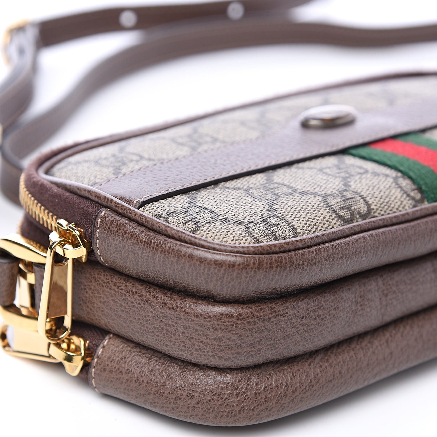 GG Supreme Monogram Web Mini Ophidia GG Bag Brown