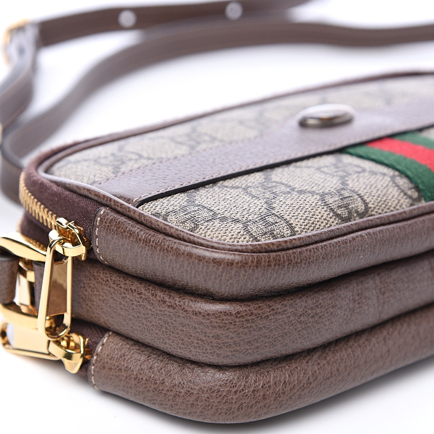 Gucci GG Supreme Monogram Web Mini Ophidia GG Bag Brown 7 of 10