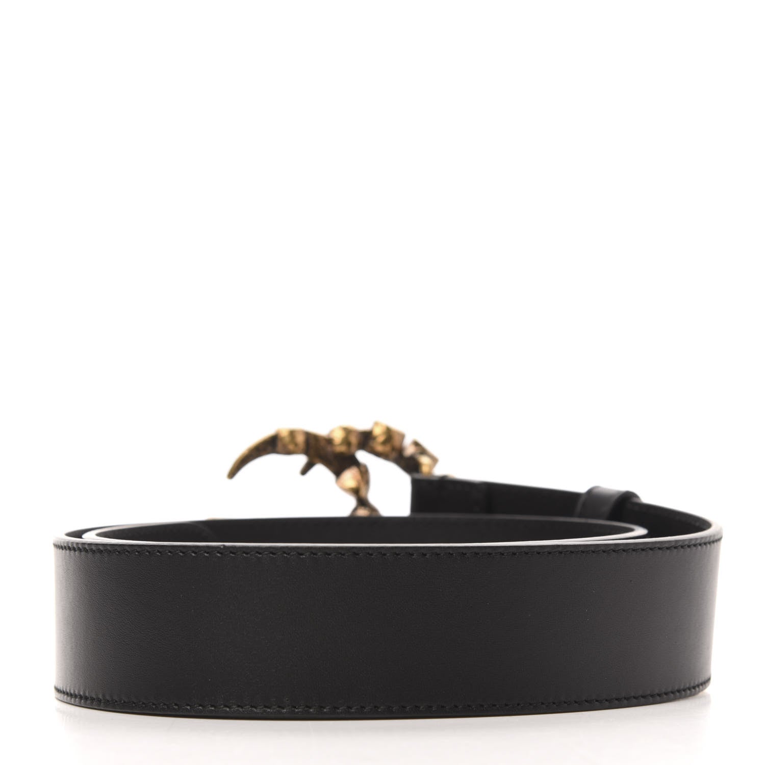 Gucci Calfskin Crystal Double G 40mm Belt 80 32 Black Multicolor 2 of 6
