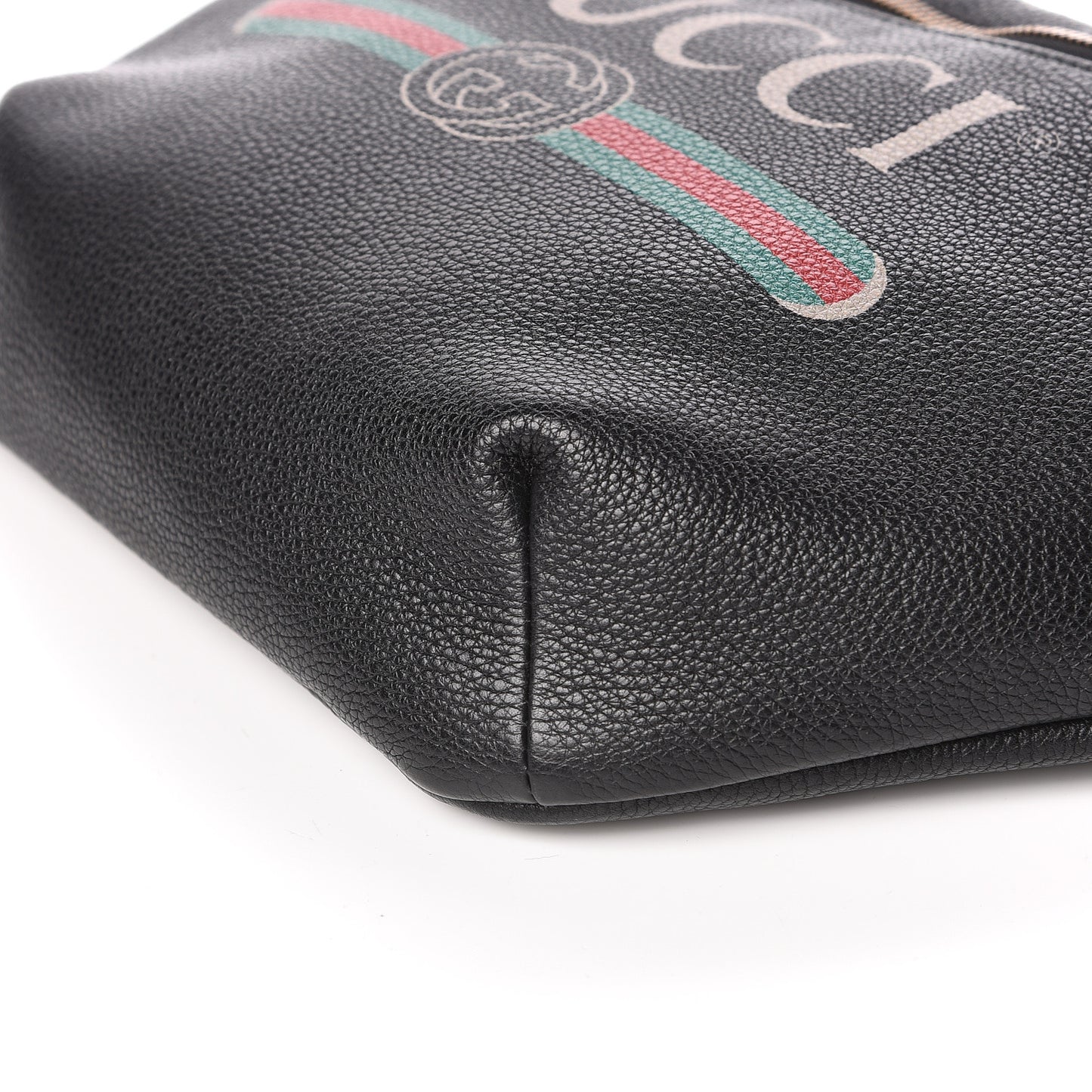 Grained Calfskin Logo Belt Bag Black