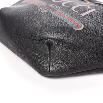 Gucci Grained Calfskin Logo Belt Bag Black 9 of 10