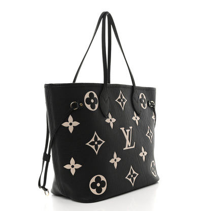 Louis Vuitton Empreinte Monogram Giant Neverfull MM Black Beige 4 of 10