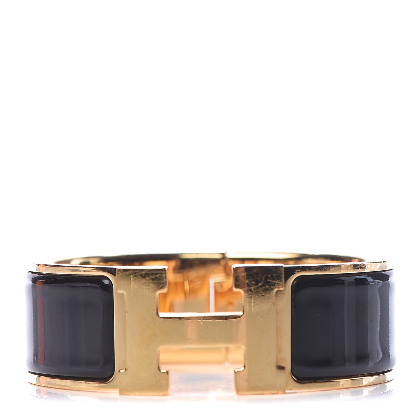 Enamel Wide Clic Clac H Bracelet PM Black
